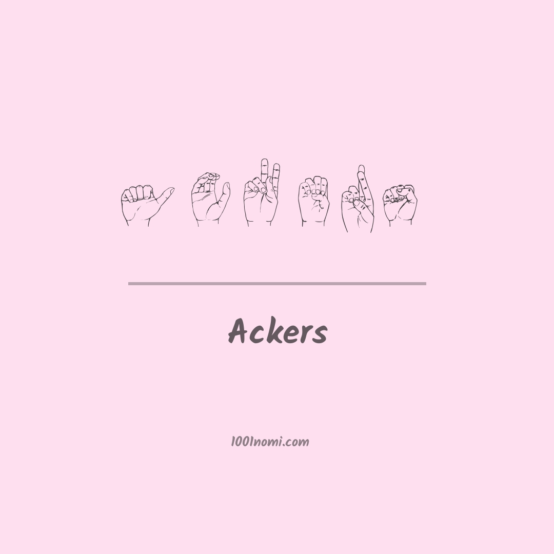 Ackers nella lingua dei segni