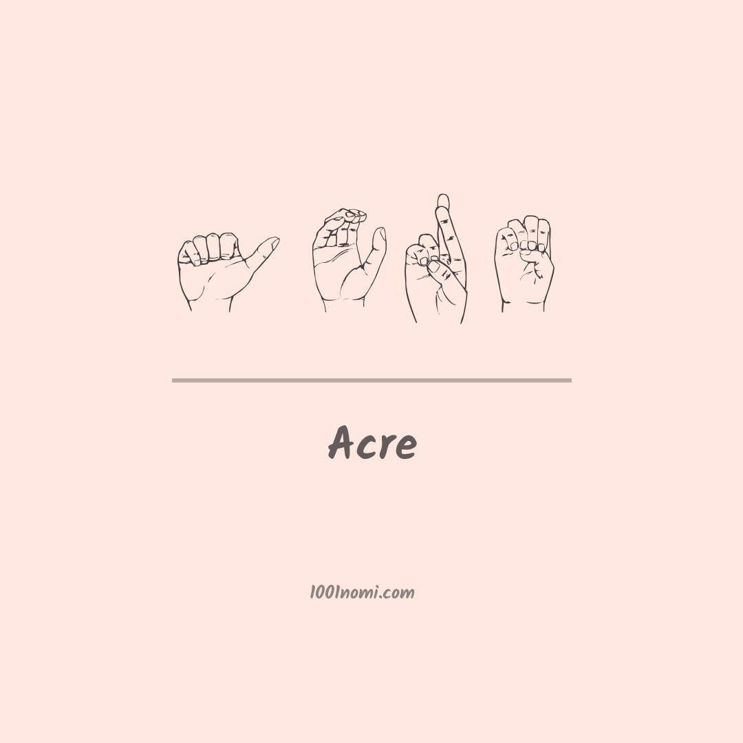 Acre nella lingua dei segni