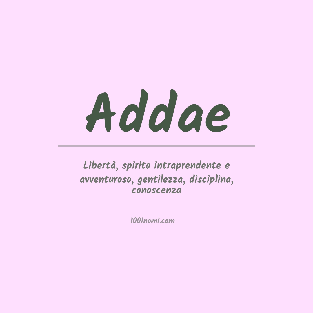 Significato del nome Addae