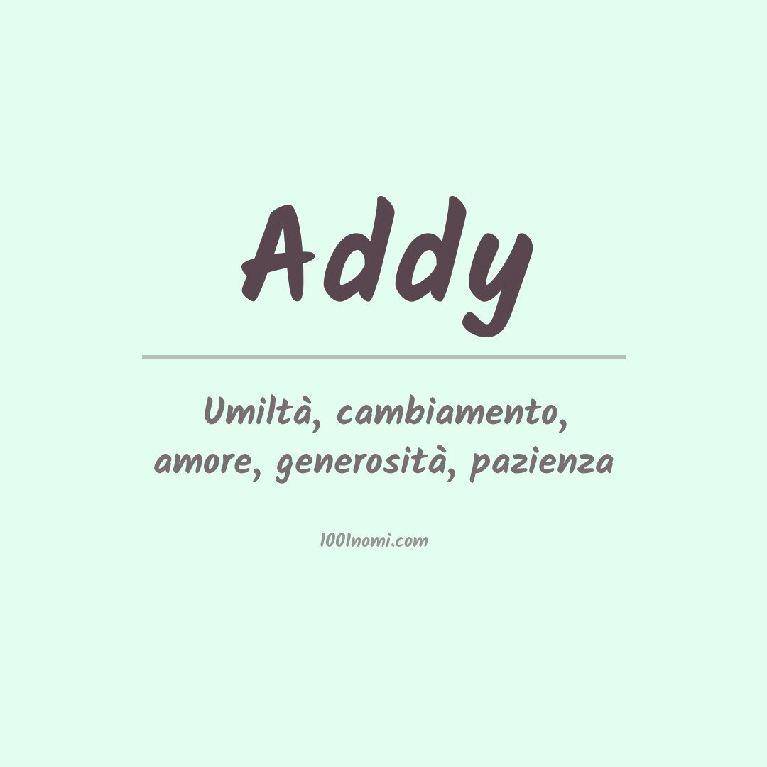 Significato del nome Addy