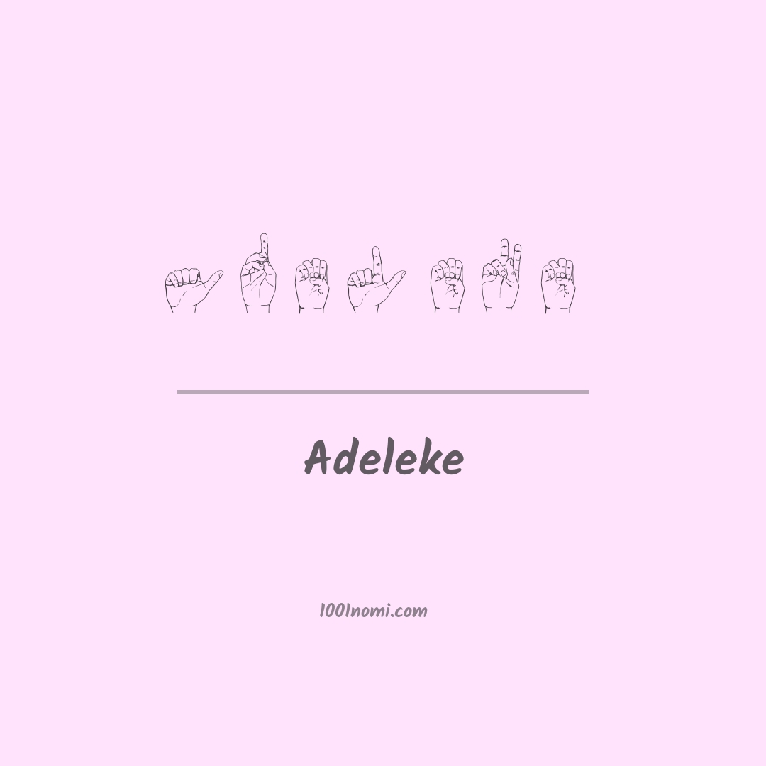 Adeleke nella lingua dei segni