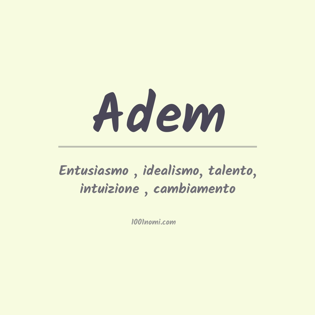 Significato del nome Adem