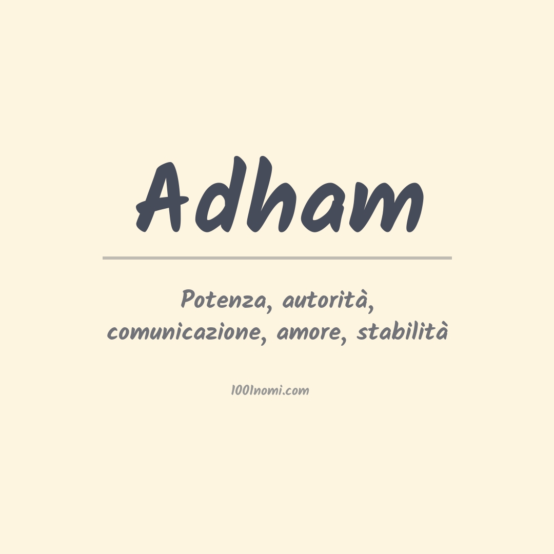 Significato del nome Adham