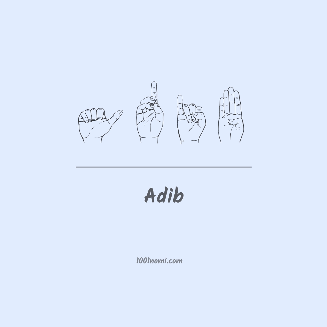 Adib nella lingua dei segni