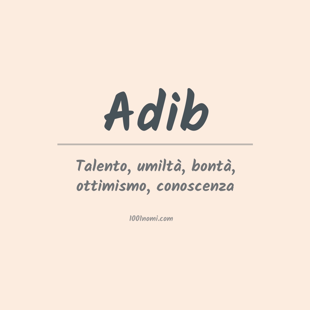 Significato del nome Adib