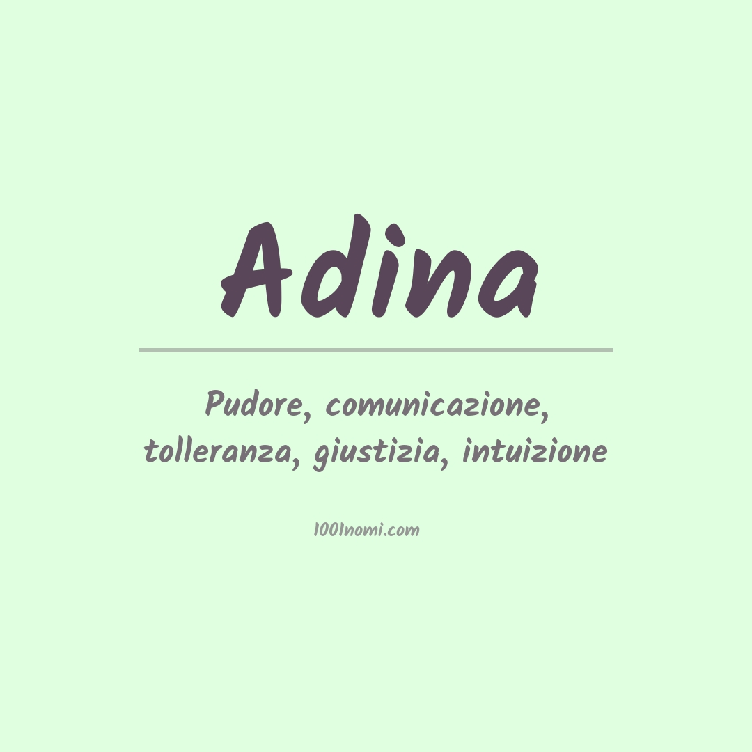 Significato del nome Adina