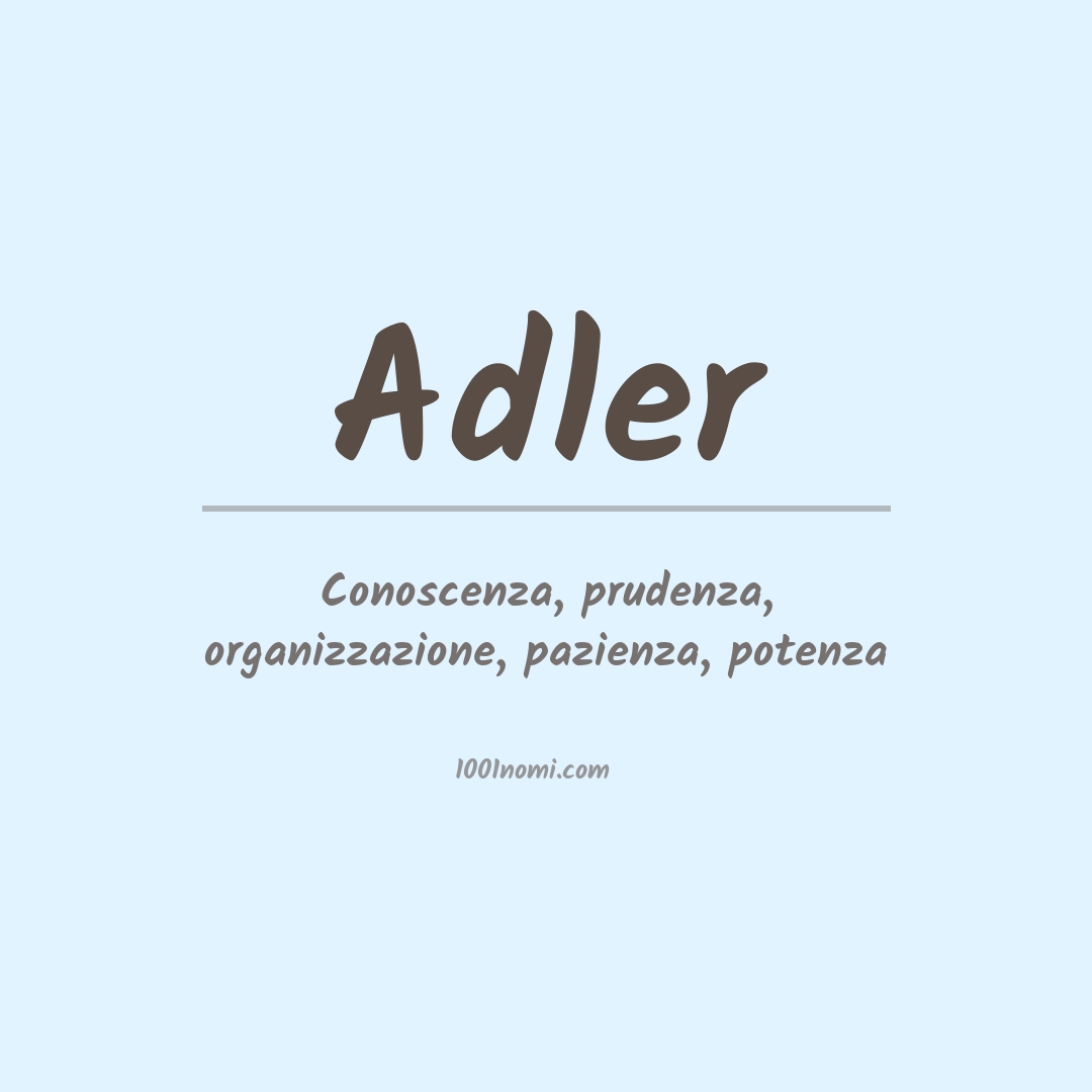 Significato del nome Adler