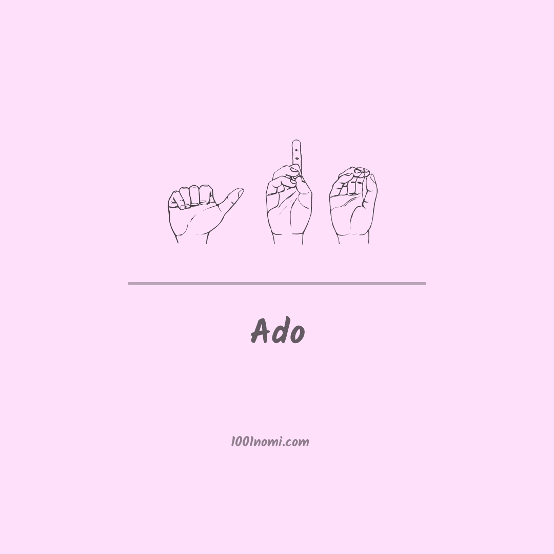 Ado nella lingua dei segni