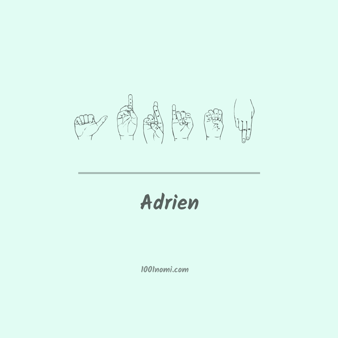 Adrien nella lingua dei segni