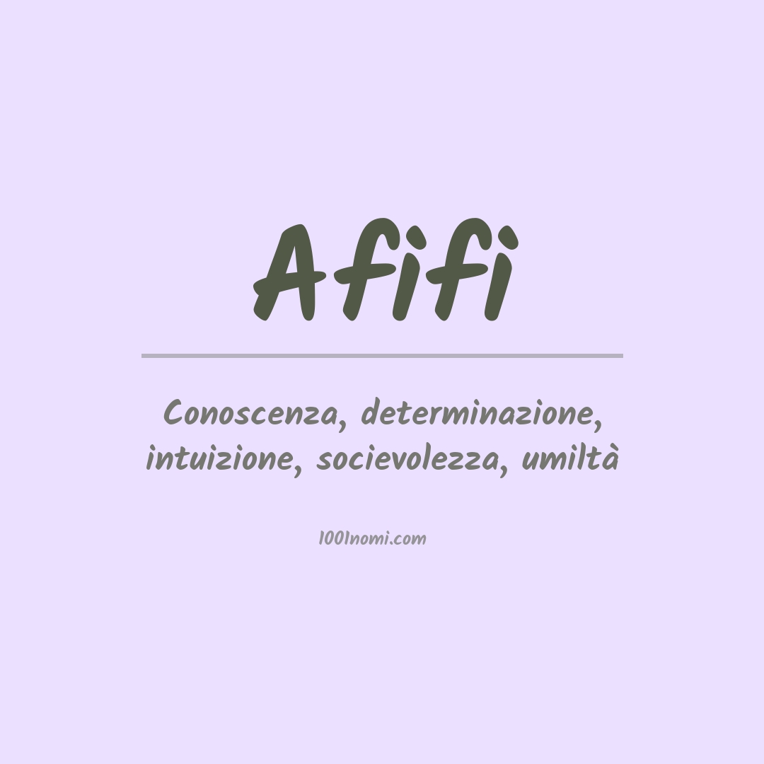 Significato del nome Afifi Significato del nome Afifi