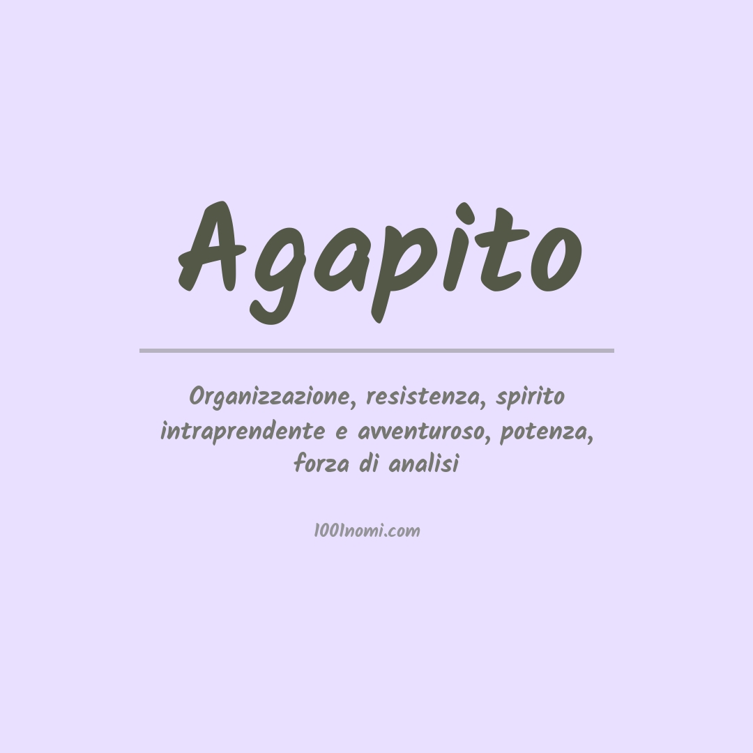 Significato del nome Agapito Significato del nome Agapito