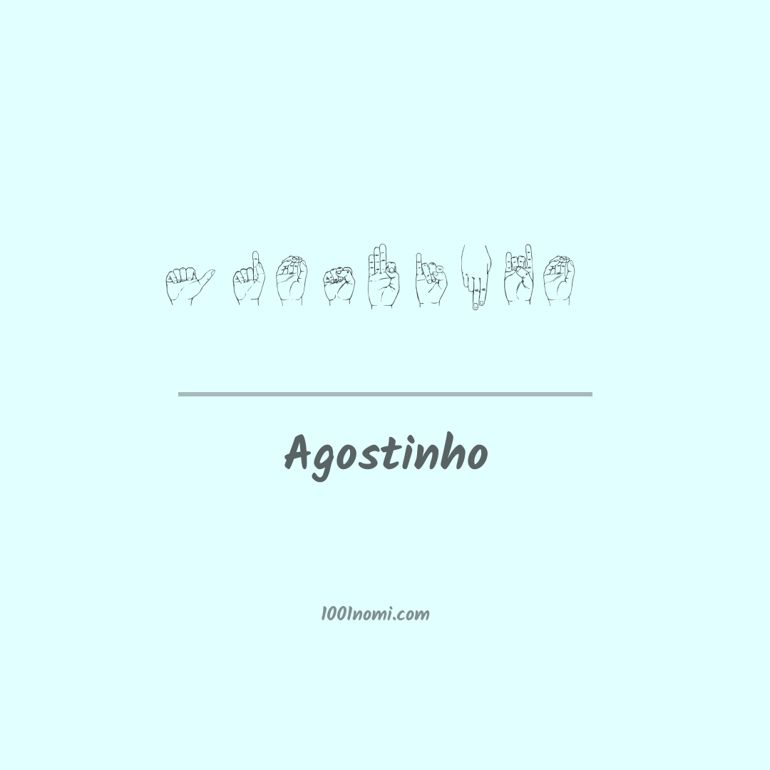 Agostinho nella lingua dei segni