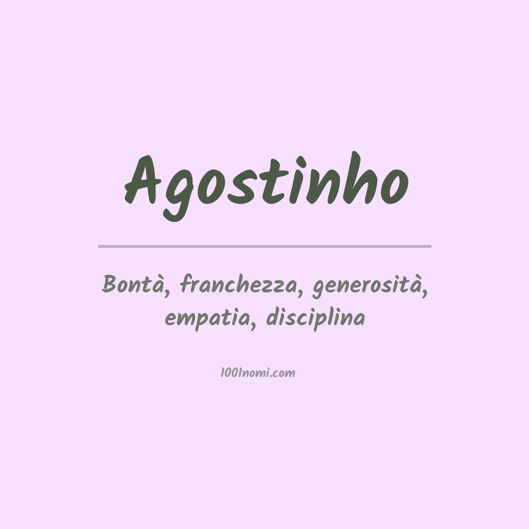 Significato del nome Agostinho