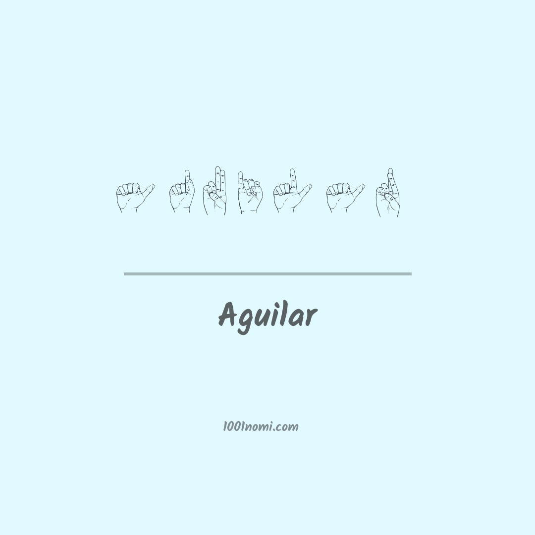 Aguilar nella lingua dei segni