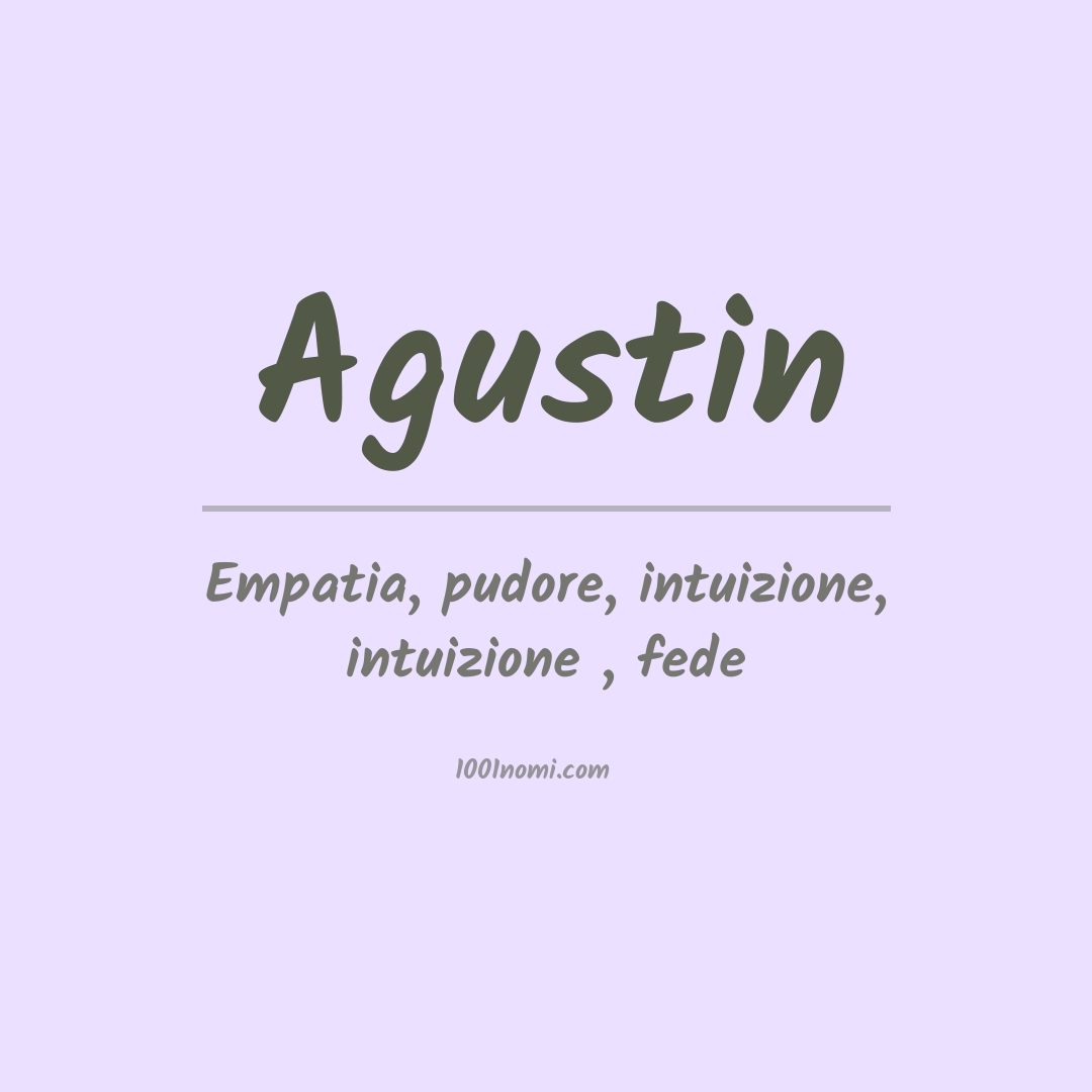 Significato del nome Agustin