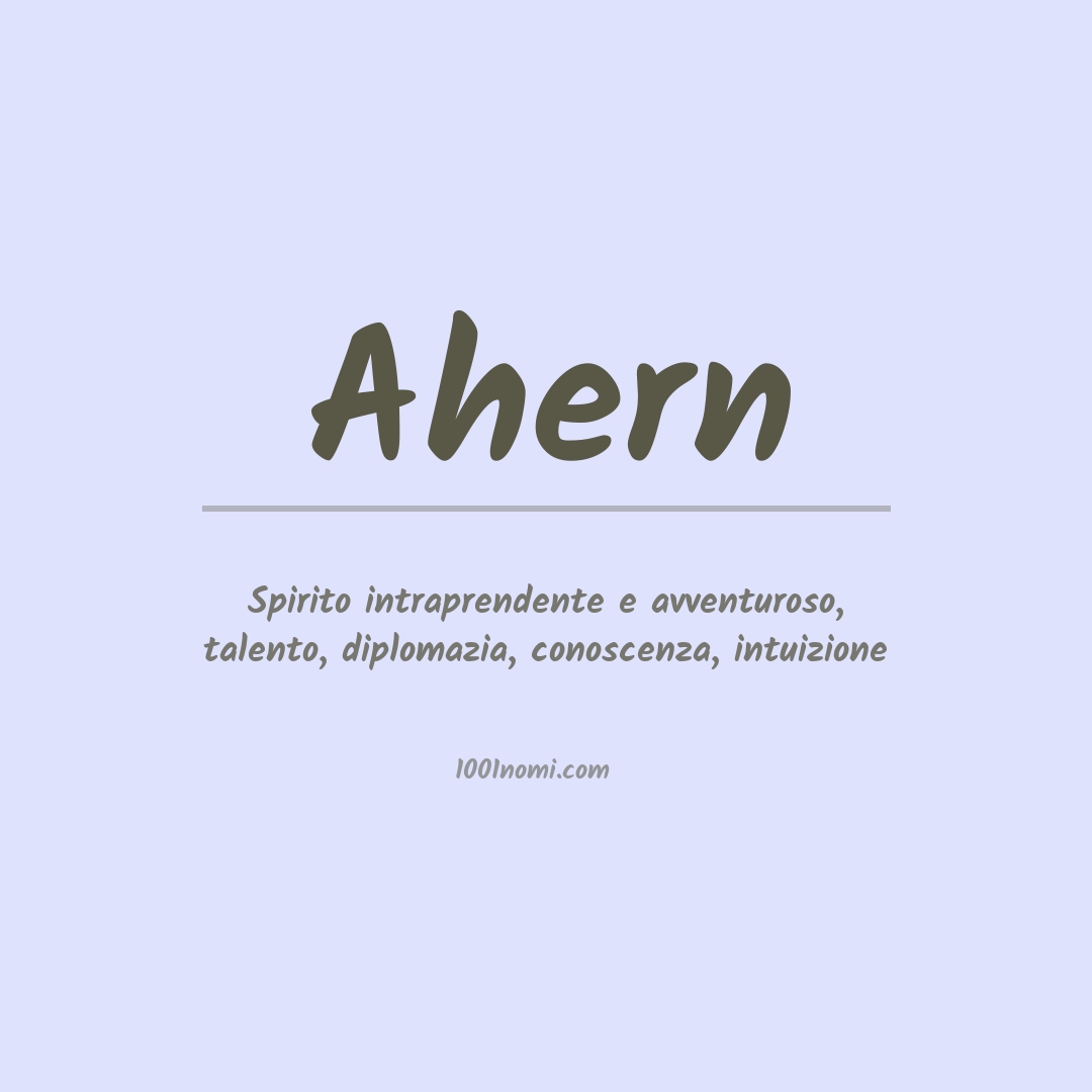 Significato del nome Ahern