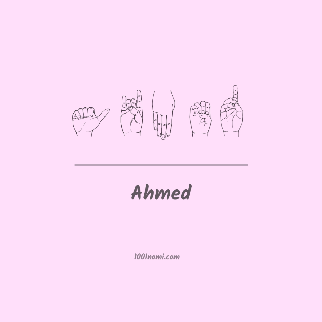 Ahmed nella lingua dei segni