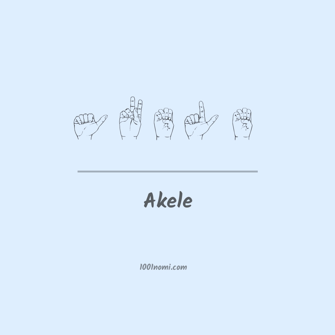 Akele nella lingua dei segni