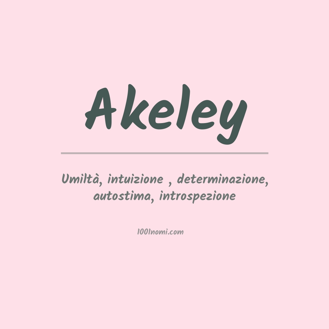 Significato del nome Akeley