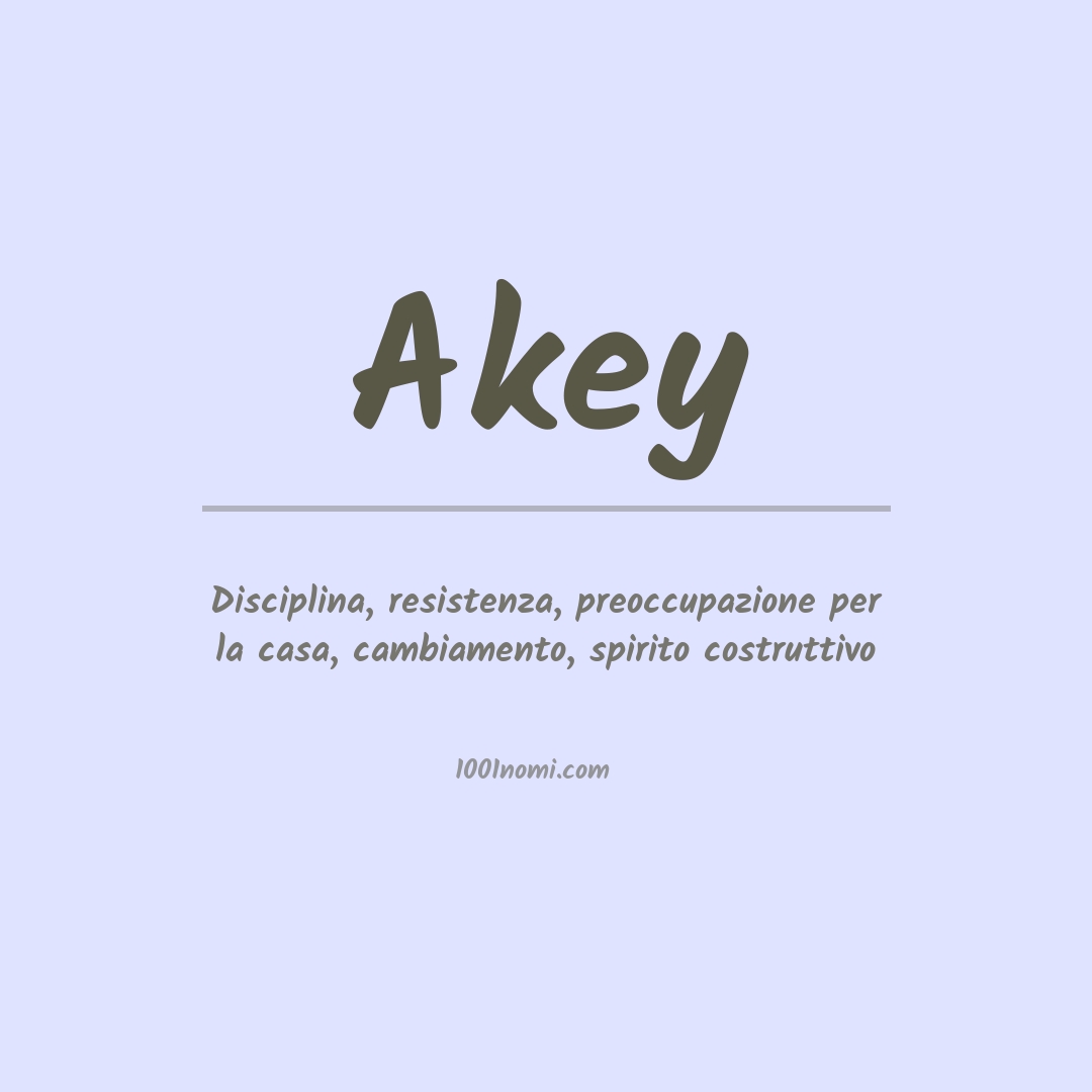 Significato del nome Akey