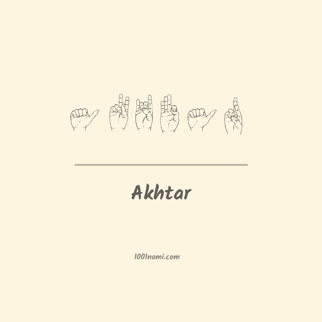 Akhtar nella lingua dei segni