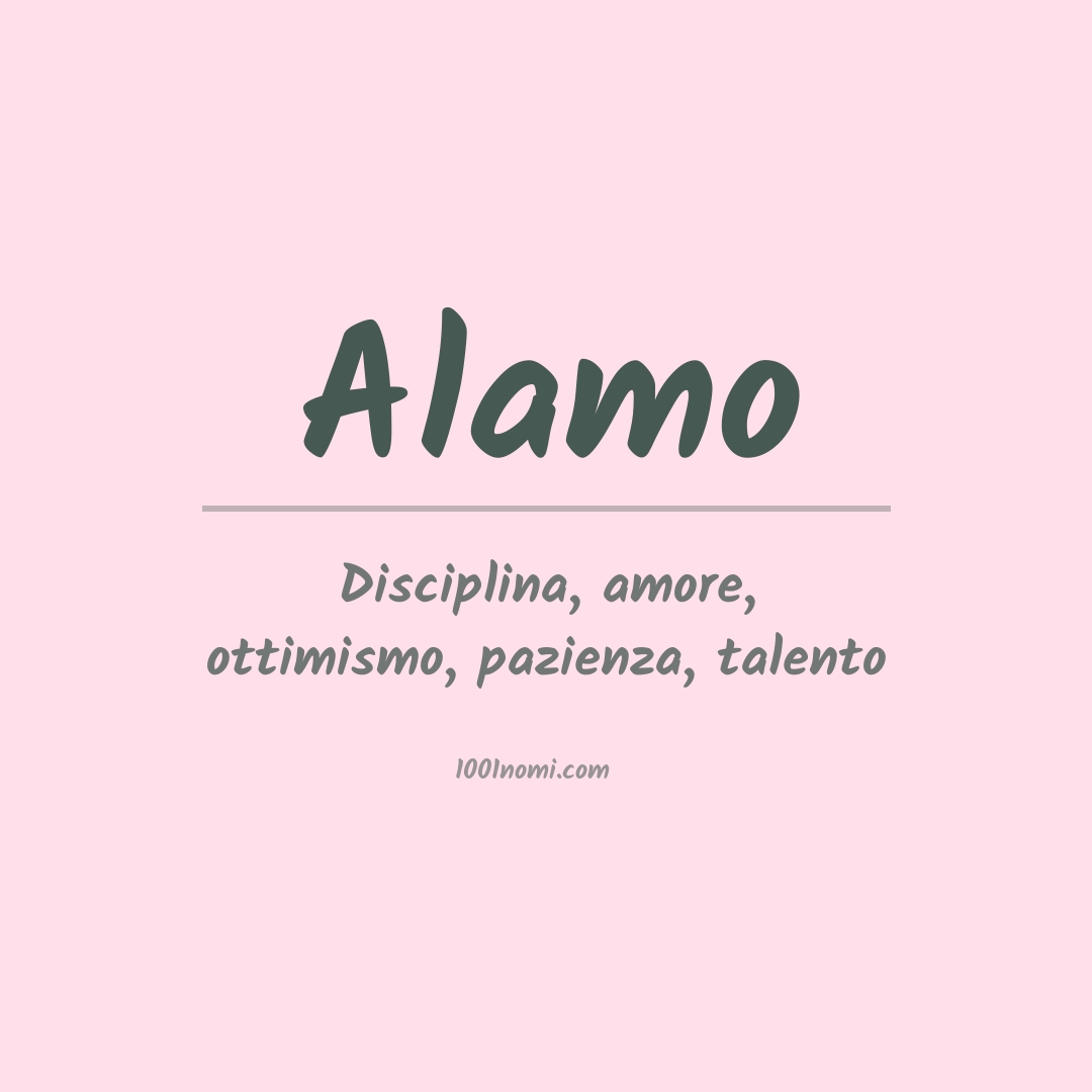 Significato del nome Alamo