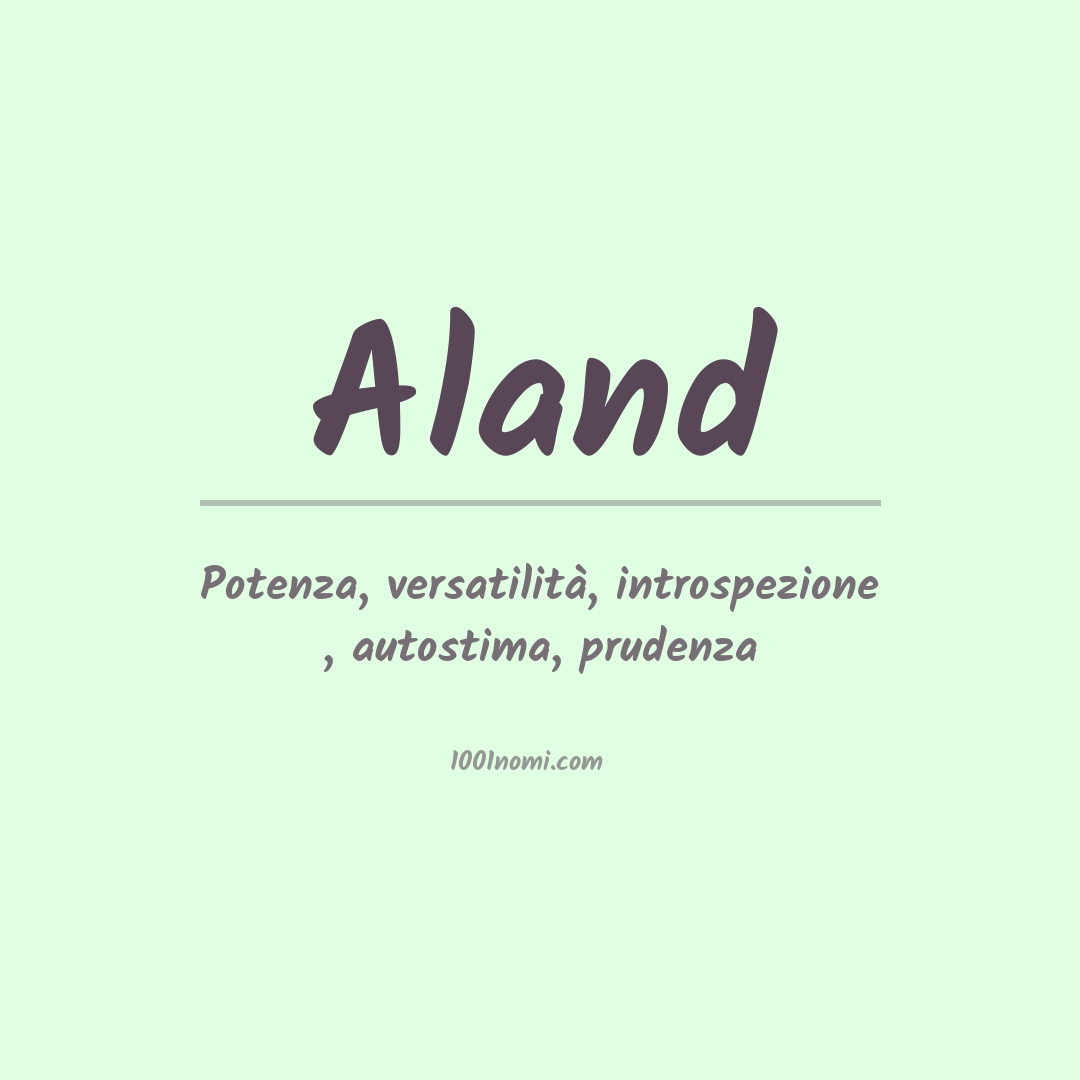 Significato del nome Aland