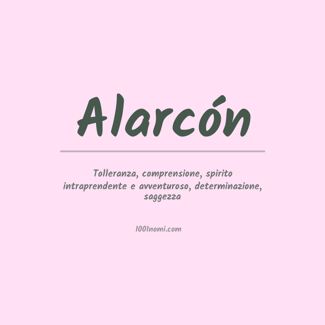 Significato del nome Alarcón