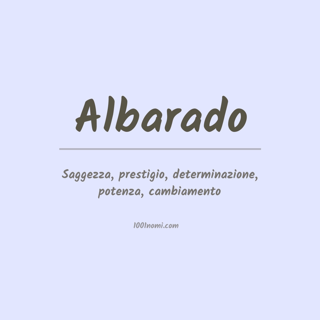 Significato del nome Albarado