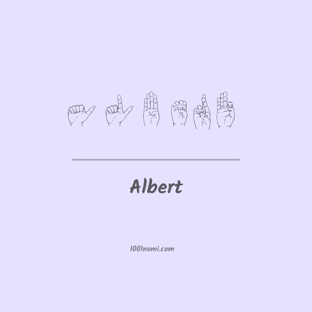 Albert nella lingua dei segni