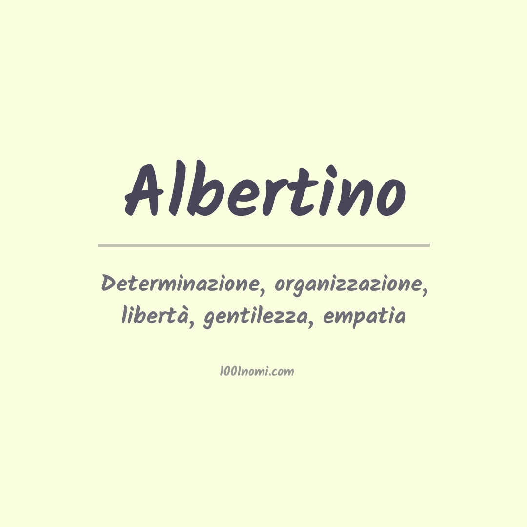 Significato del nome Albertino