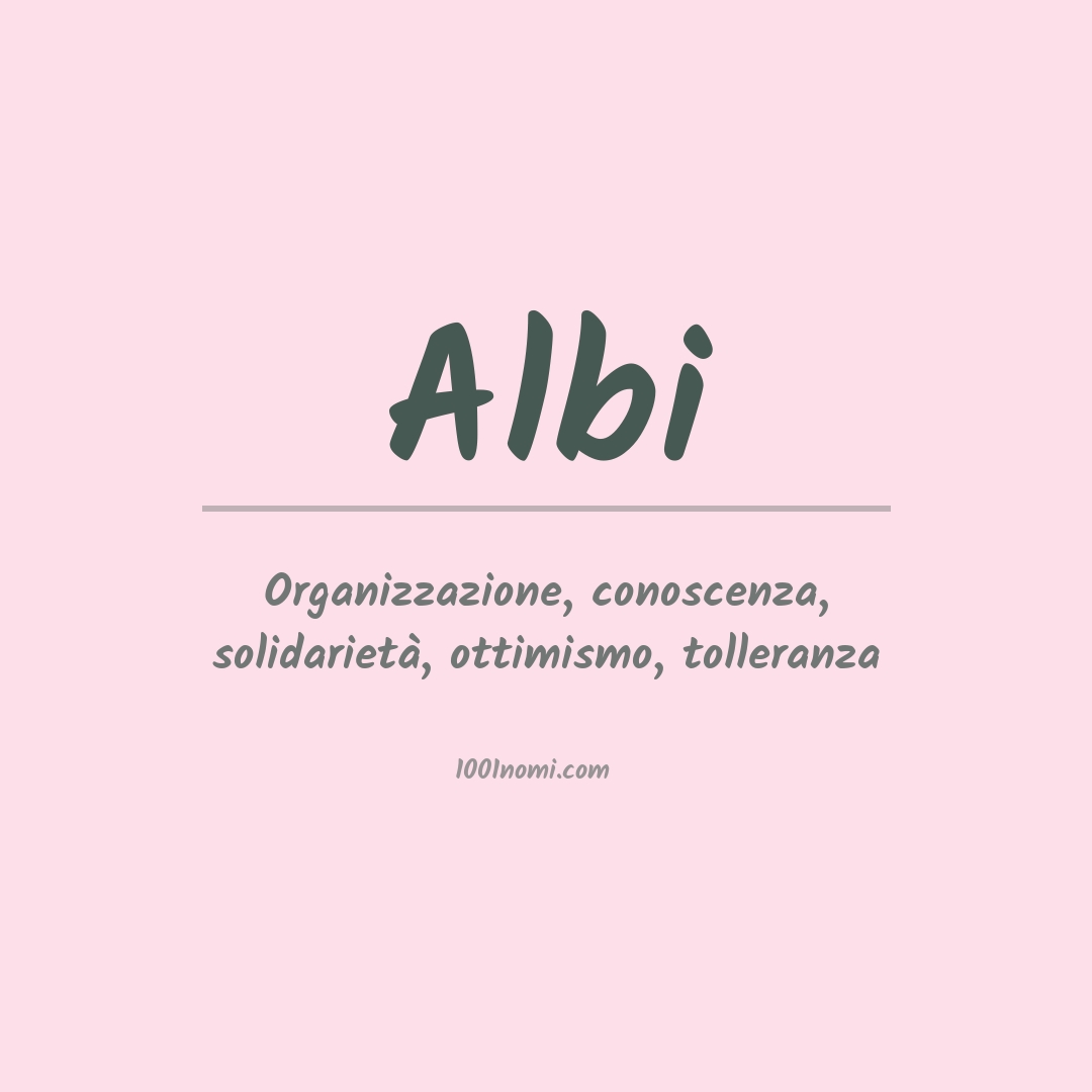 Significato del nome Albi