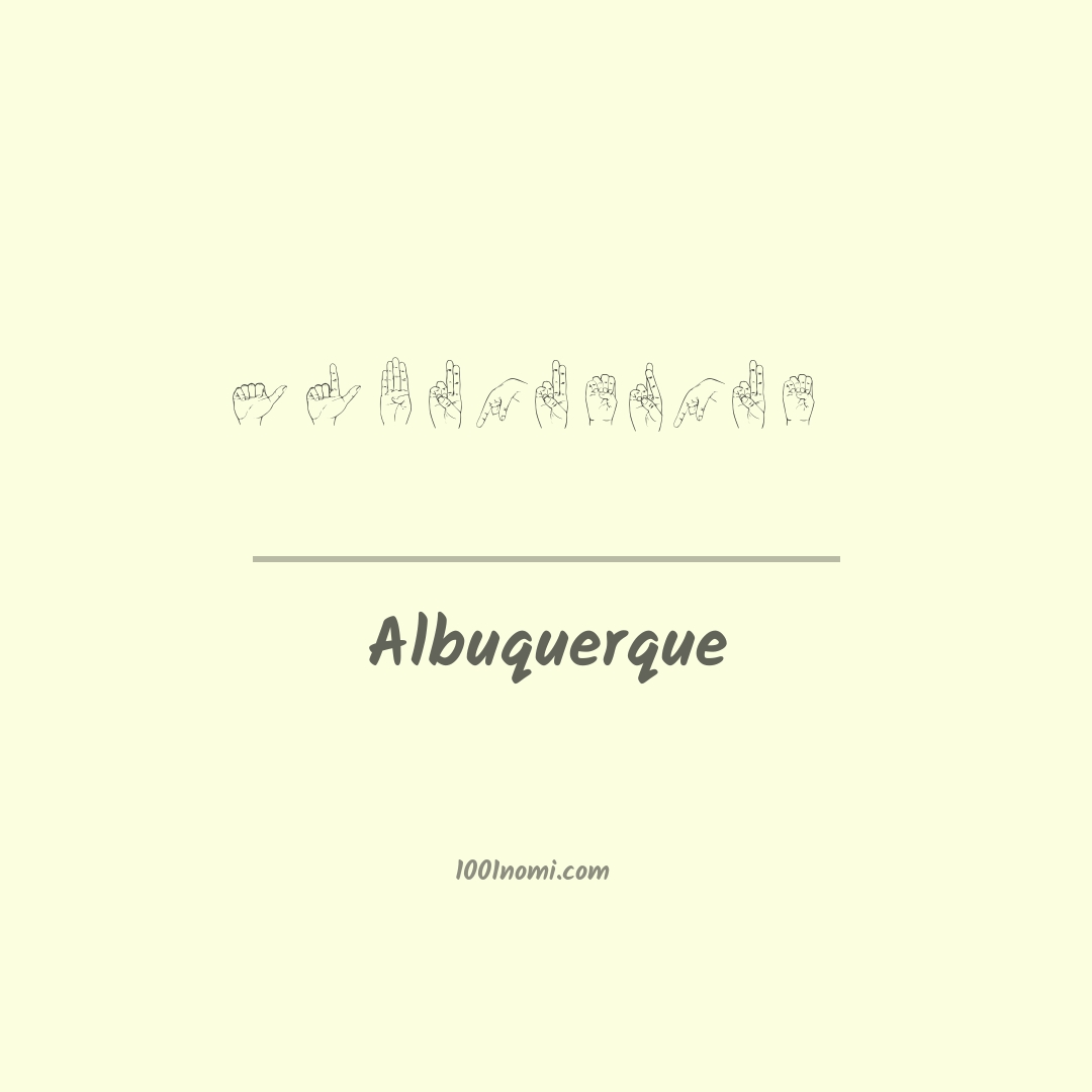 Albuquerque nella lingua dei segni