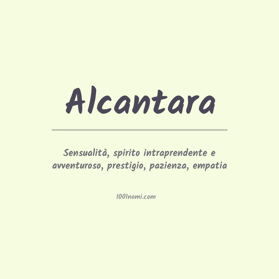 Significato del nome Alcantara