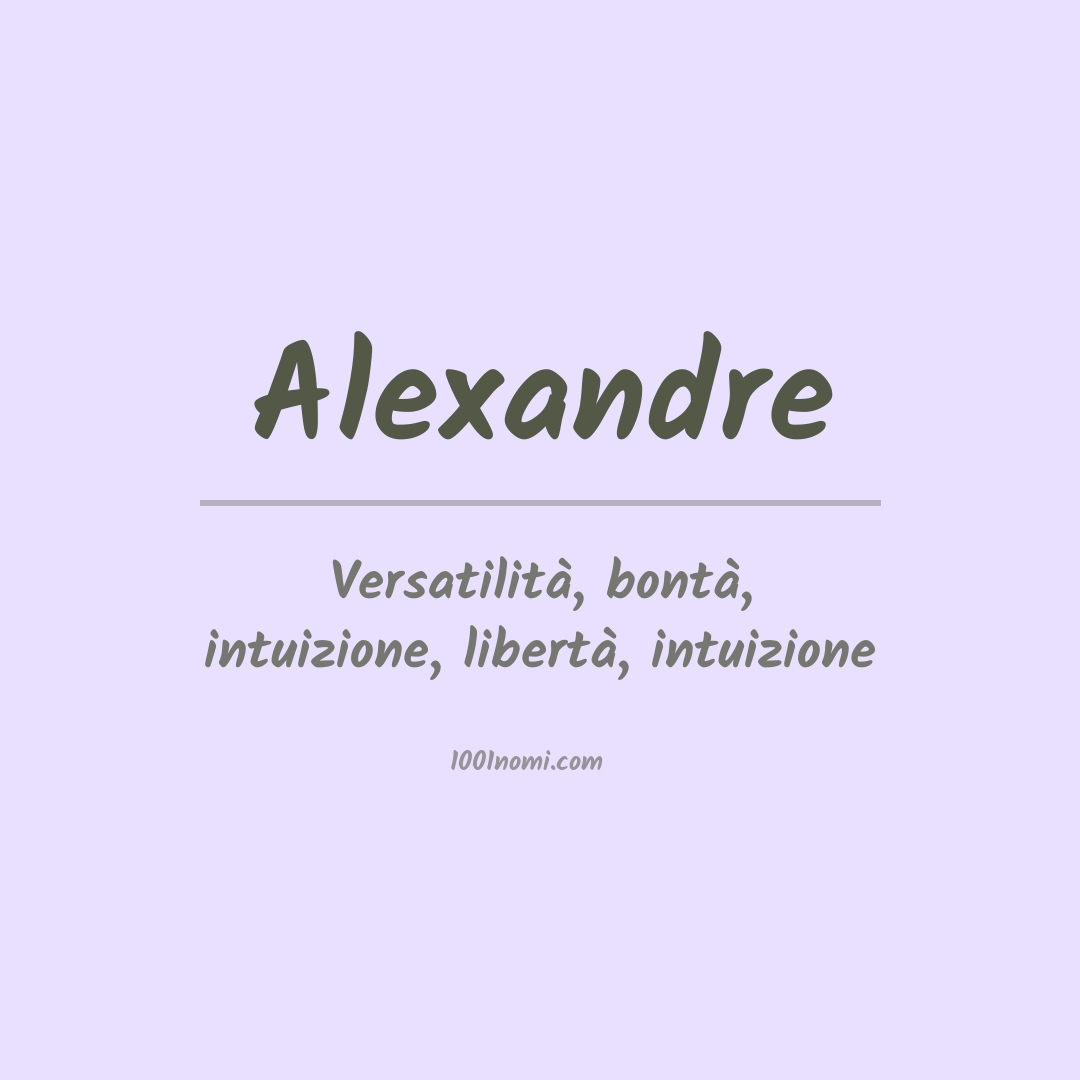 Significato del nome Alexandre