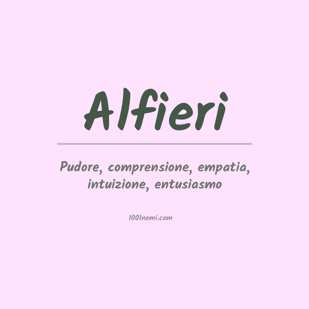 Significato del nome Alfieri