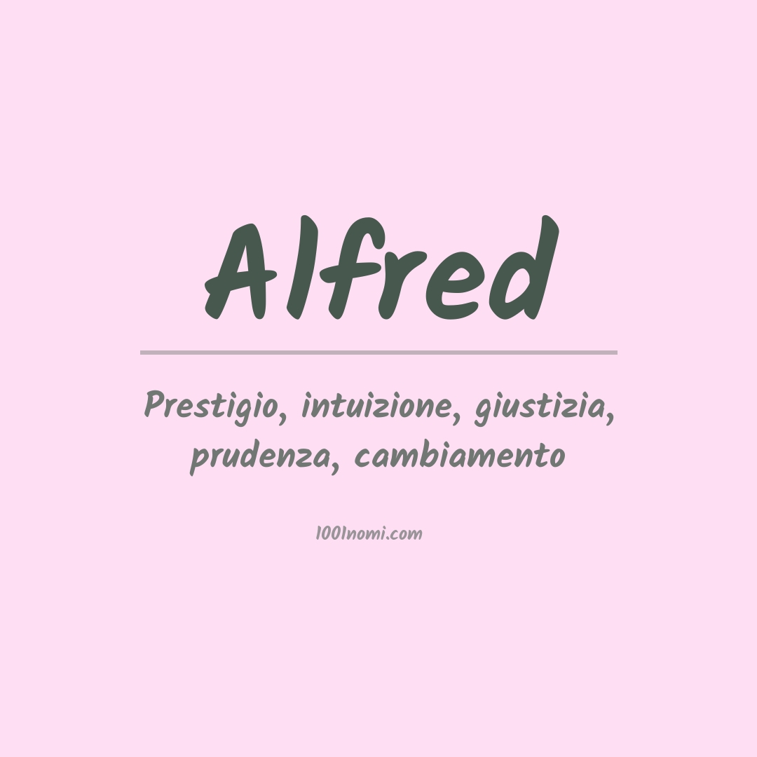 Significato del nome Alfred