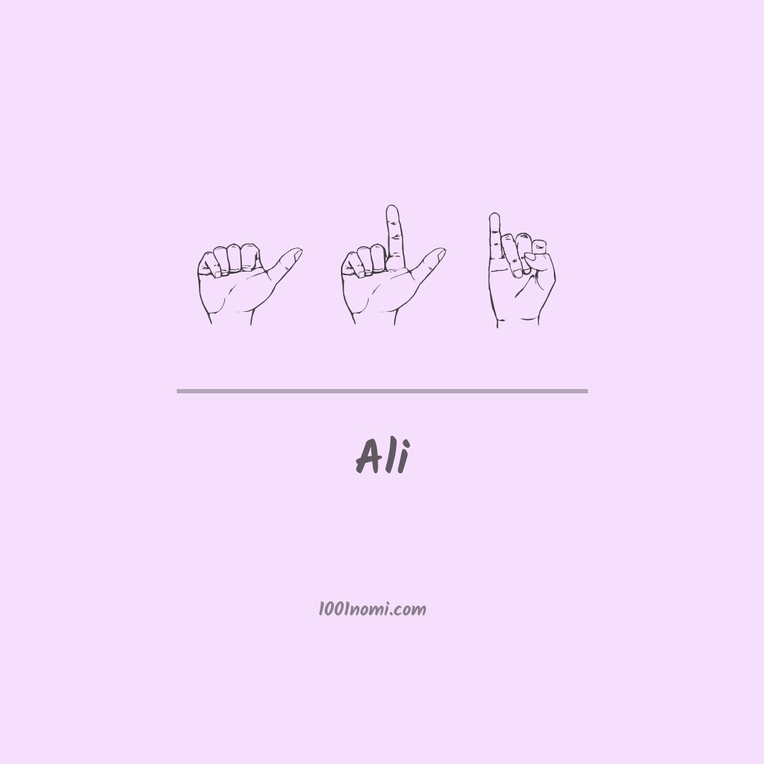 Ali nella lingua dei segni