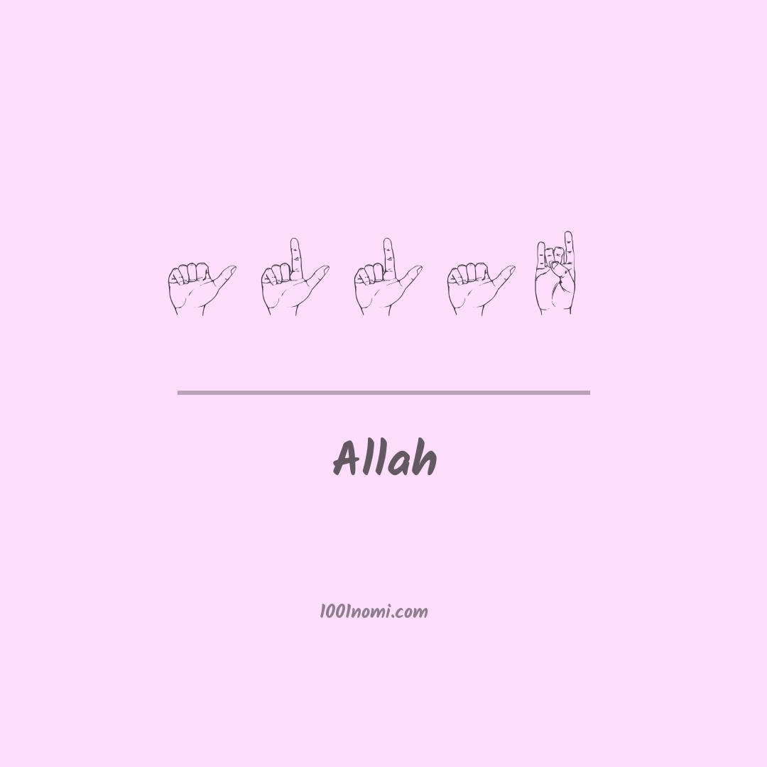 Allah nella lingua dei segni