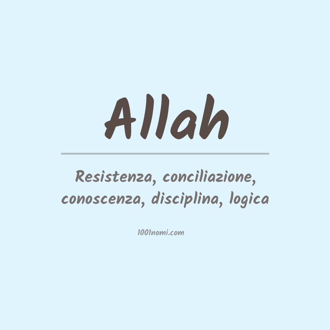 Significato del nome Allah