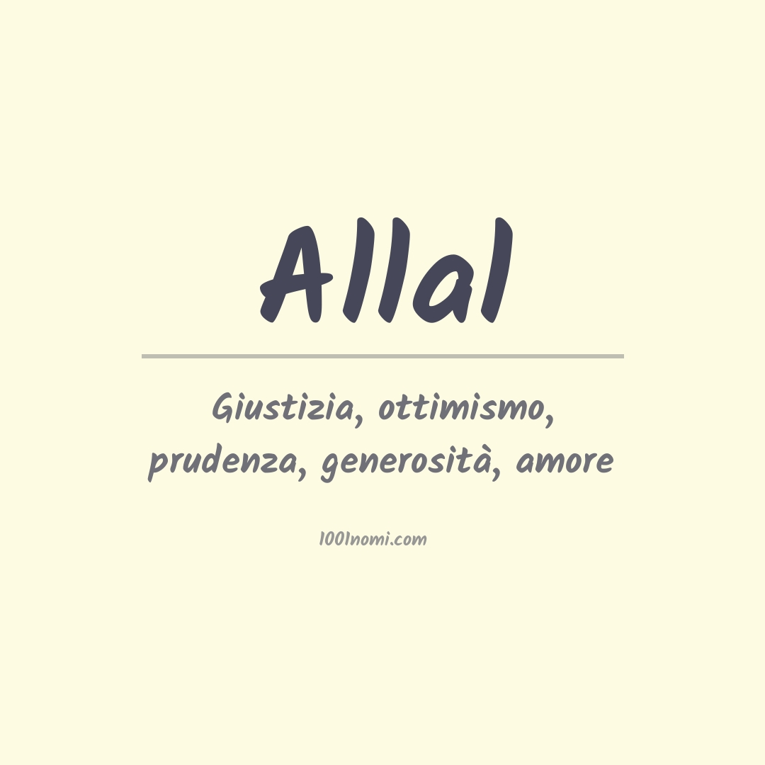 Significato del nome Allal