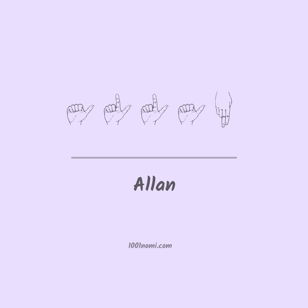 Allan nella lingua dei segni