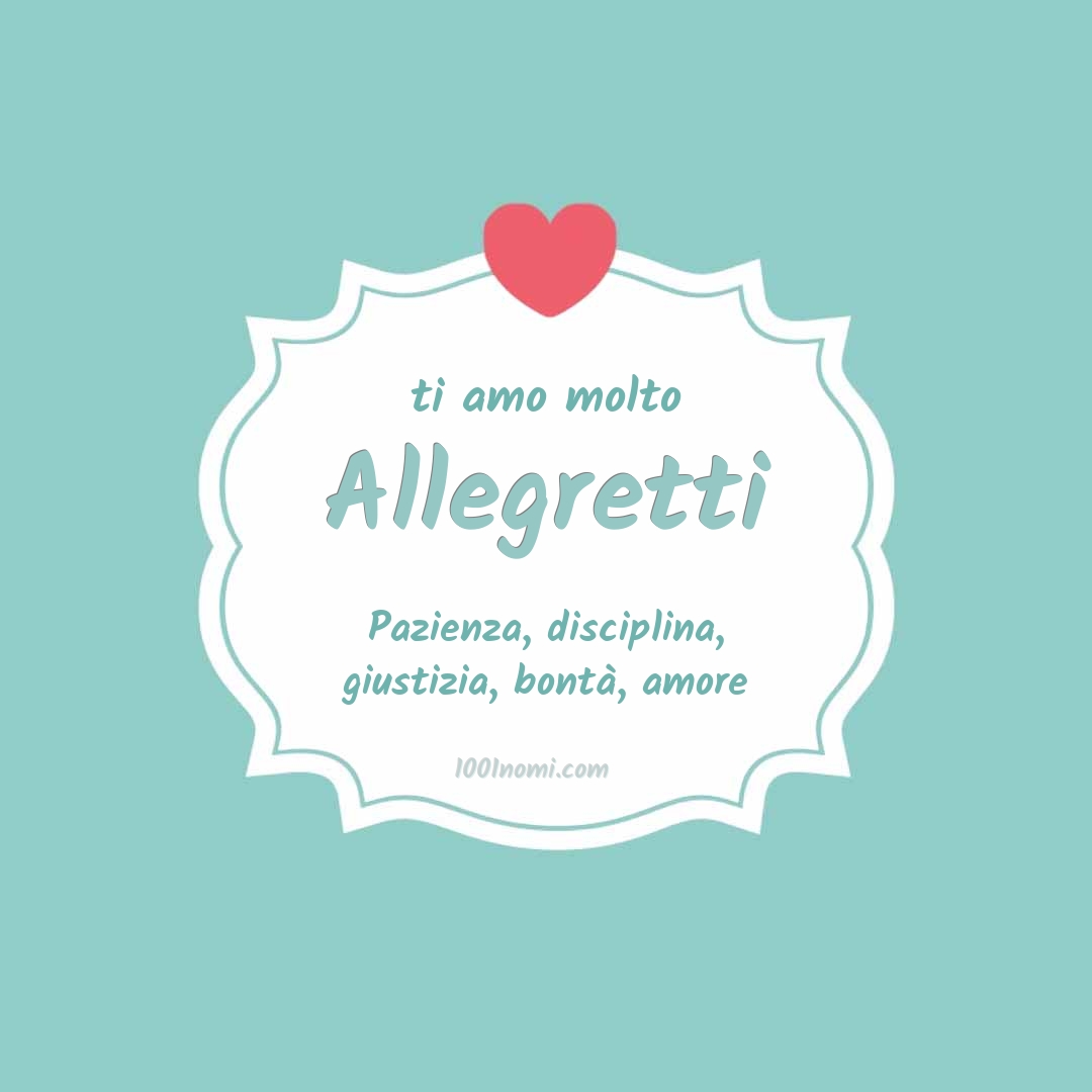 ti amo molto Allegretti Ti amo molto Allegretti