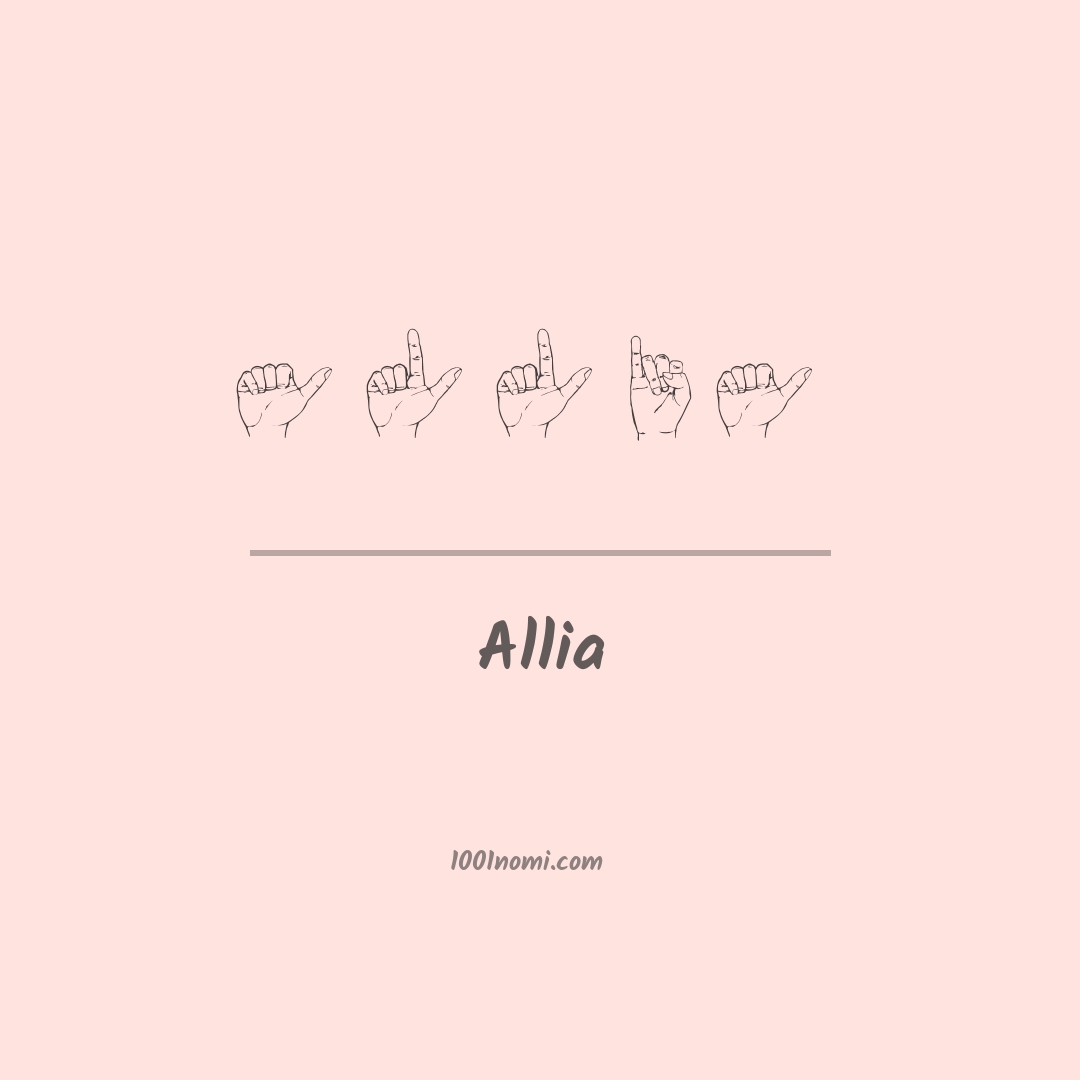 Allia nella lingua dei segni