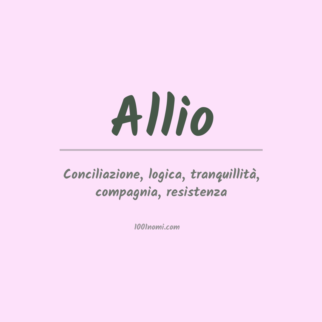 Significato del nome Allio