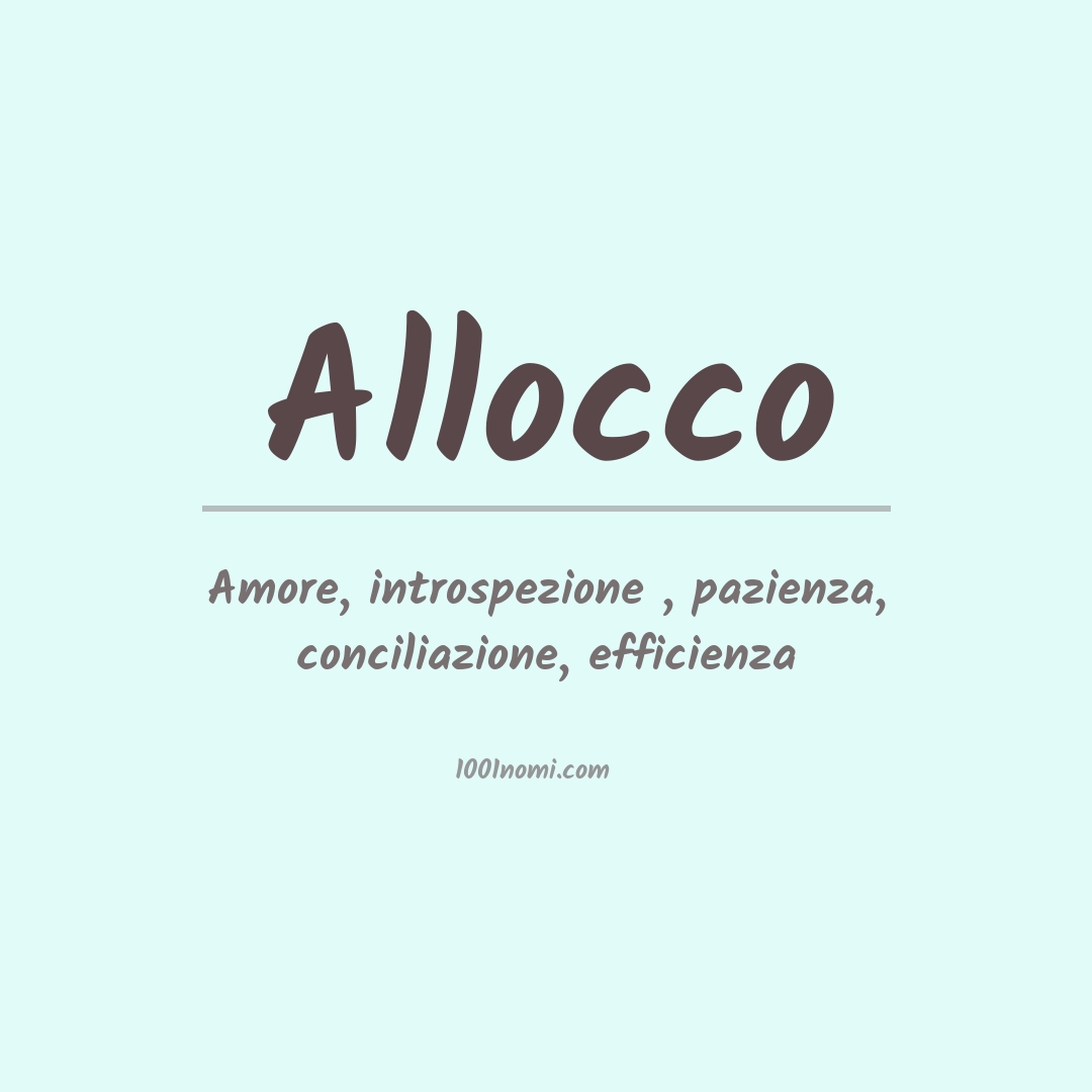 Significato del nome Allocco