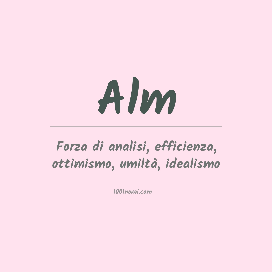 Significato del nome Alm