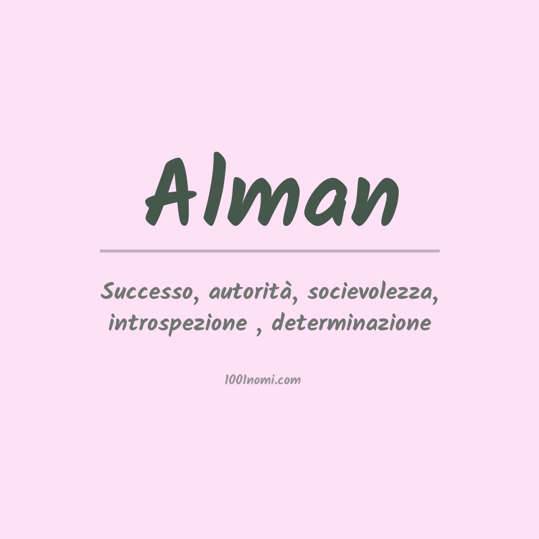 Significato del nome Alman