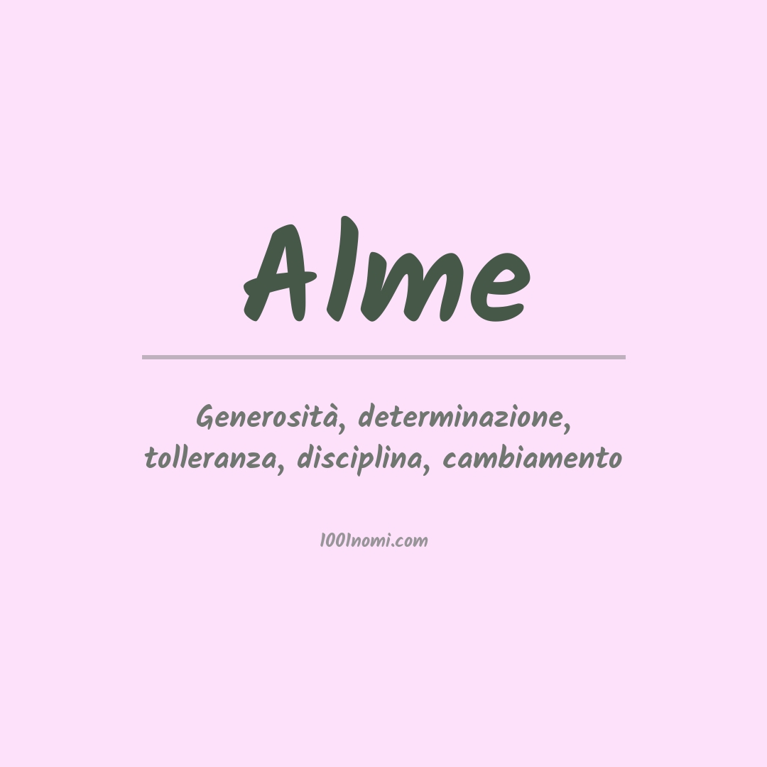 Significato del nome Alme