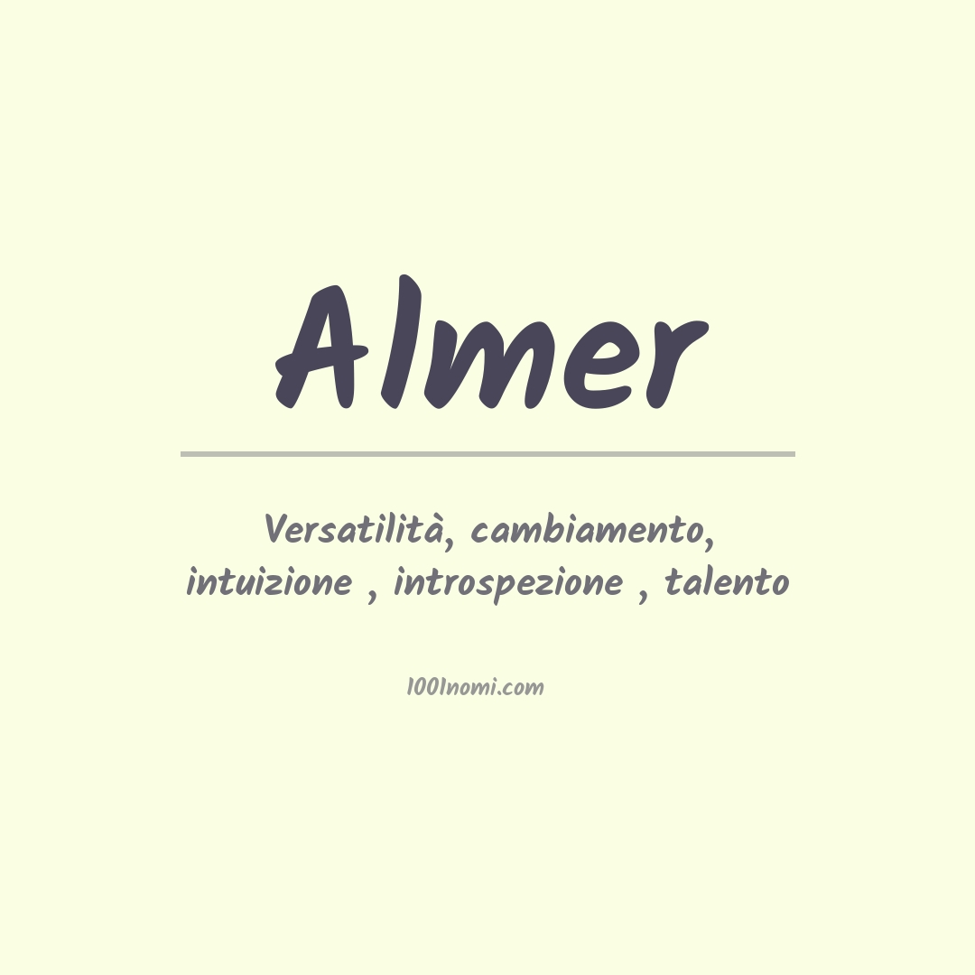 Significato del nome Almer